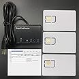 OYEITIMES Blank SIM Card Reader Writer + 3PCS Blank Programmable 5G NR ISIM Cards for SA/NSA 3GPP R16 Volte+5G Java 4.2.5 Version Personalize Tools