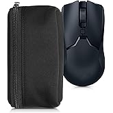 kwmobile Neoprene Case Compatible with Universal Gaming Mouse - Case for Mouse Soft Pouch Carry Bag - Black