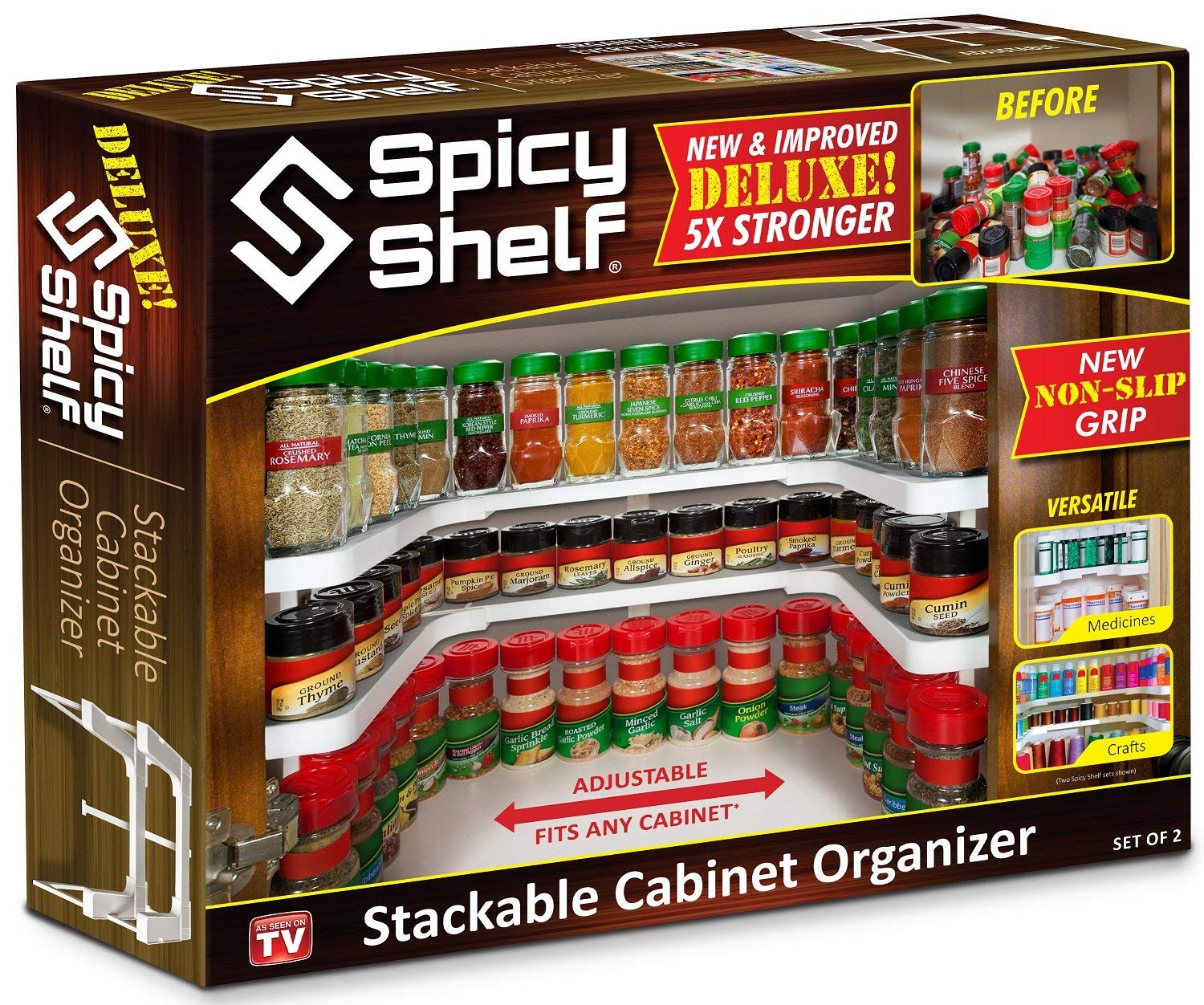 Buy Spicy Shelf Deluxe Expandable Spice Rack and Stackable