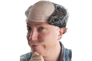 CITY COSTUME WIGS Balding Grey Salt and Pepper Costume Wig for Men One Size