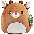 Squishmallows Original 8-Inch Rudolph - Rudolph The Red Nosed Reindeer - Official Jazwares Christmas Plush - Collectible Soft & Squishy Reindeer Stuffed Animal Toy - Gift for Kids, Girls & Boys