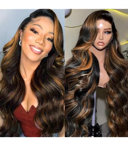 Amazon.com : NEYQ 26 Inch Ombre Lace Front Wig Human Hair  display picture 1
