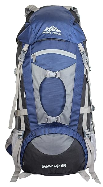 Mount Track R03 Gear Up Rucksack, Hiking & Trekking Backpack 50 Ltrs with Rain Cover and Laptop Compartment