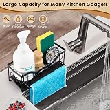 Sinnsally Sink Caddy Tidy Organizer with Self Draining Tray Sponge Holder view 3