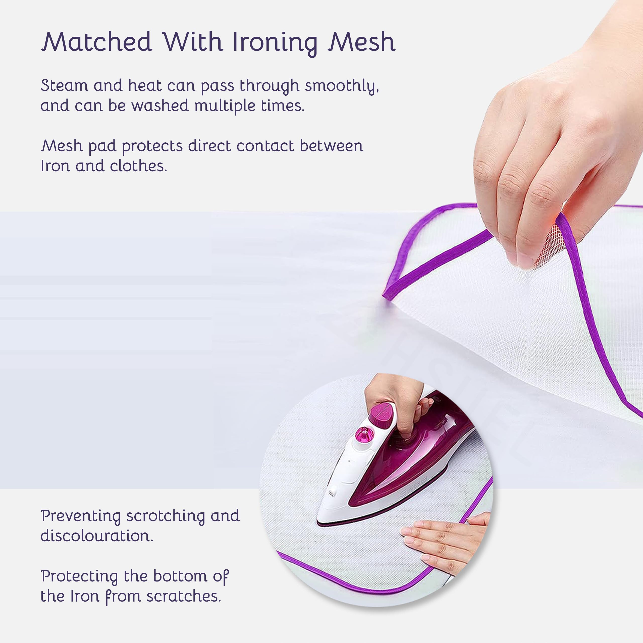 The Quilted Bear Travel Ironing Mat & Iron Mesh Cloth - Portable Ironing Board Travel Table Mat for Mini Steam Iron with Scorch Mesh Included (19