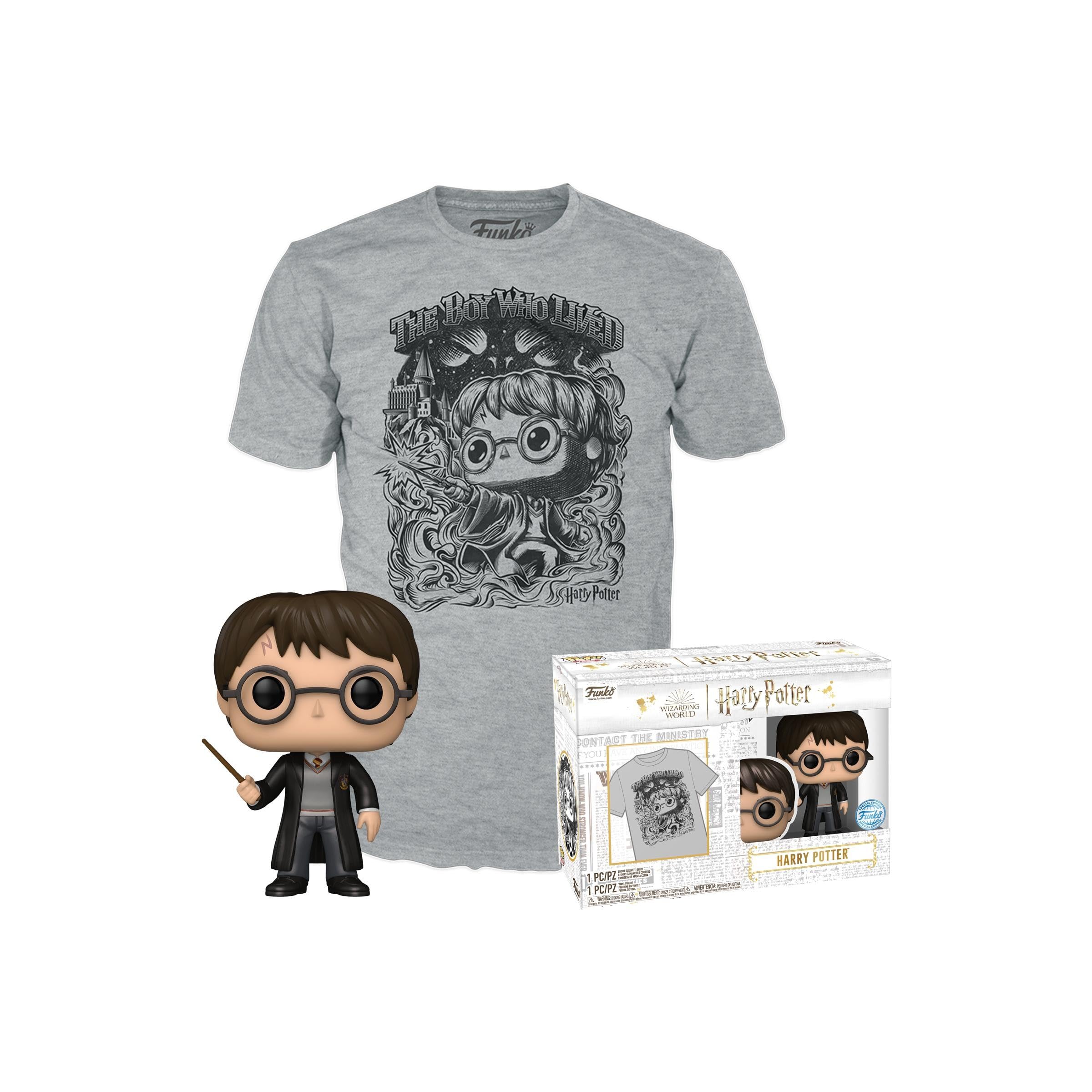 Funko POP! & Tee: Harry Potter - Flocked - Extra Large - (XL) - T-Shirt - Clothes With Collectable Vinyl Figure - Gift Idea - Toys and Short Sleeve Top for Adults Unisex Men and Women - Movies Fans