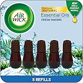 Air Wick Essential Mist Refill, 5 ct, Fresh Waters, Essential Oils Diffuser, Air Freshener