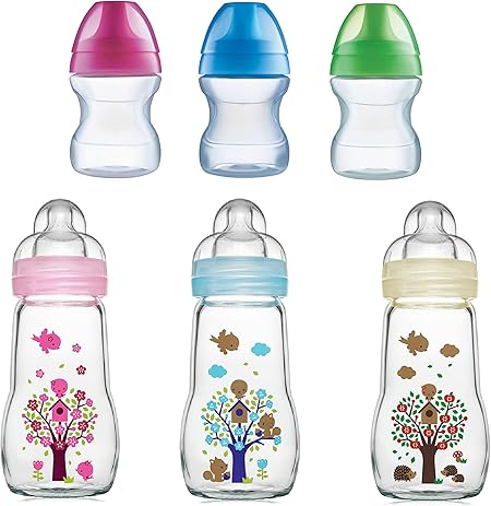 mam glass baby bottles