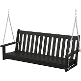 POLYWOOD GNS60BL Vineyard 60" Outdoor Swing, Black