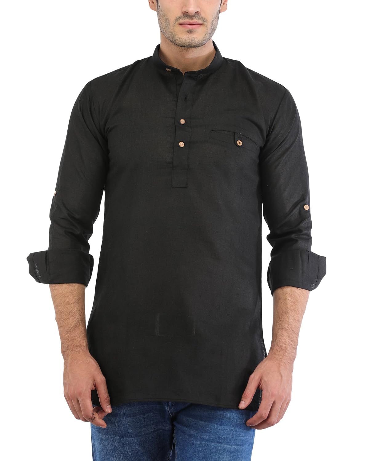 trendy trotters men's cotton short kurta
