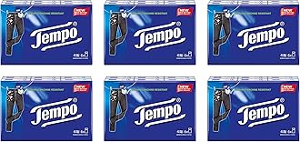 Tempo Pocket Handkerchief Classic 4-ply 10pulls 6packs (Pack of 6)