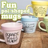 Boxer Gifts Crazy Plant Lady Plant Pot Mug Pink - Funny Gardening Gift view 3