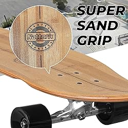 Nattork 44 Inch Cruiser Longboard Skateboard