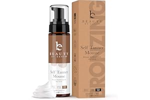 BEAUTY BY EARTH Self Tanner Tanning Mousse - Ultra Dark Self Tanner Mousse USA Made with Natural & Organic Ingredients, Self Tanning Foam for Fake Tan or Self Tan Foam, Self Tanners Best Sellers