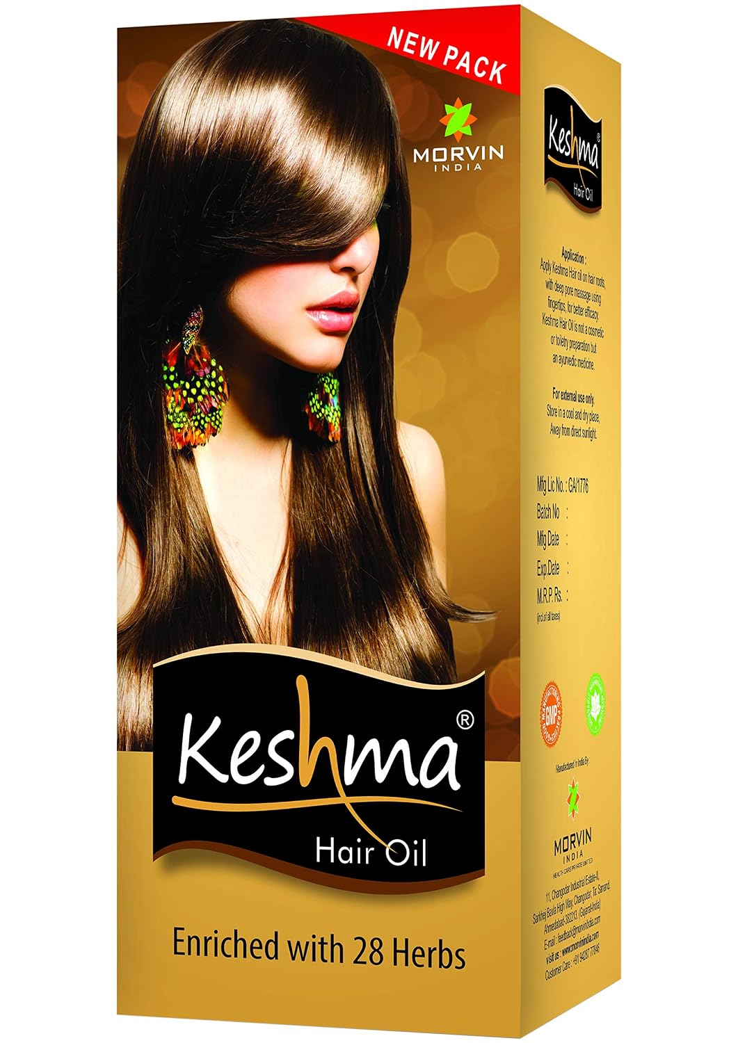 Buy Keshma Ayurvedic Enriched With 28 Herbs Hair Oil 100ml Online