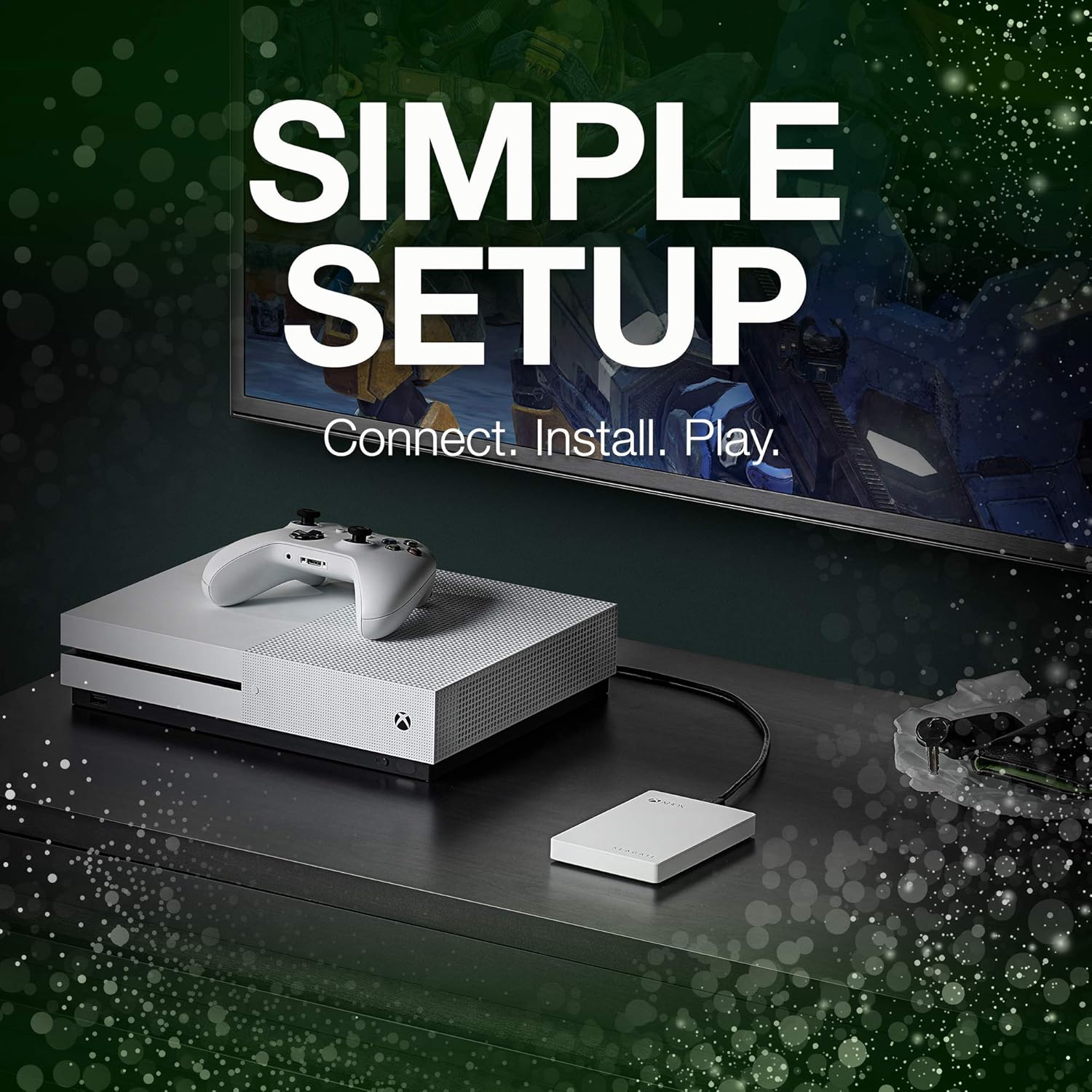 Seagate Game Drive For Xbox 4TB External Hard Drive Portable HDD, USB 3.0 – White, Designed For Xbox One, 2 Month Xbox Game Pass Membership (STEA4000407): Computers & Accessories