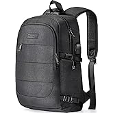 Tzowla Travel Laptop Backpack Water Resistant Anti-Theft Bag with USB Charging Port and Lock 15.6 Inch Computer Business Backpacks for Women Men Work College Gift,Casual Daypack