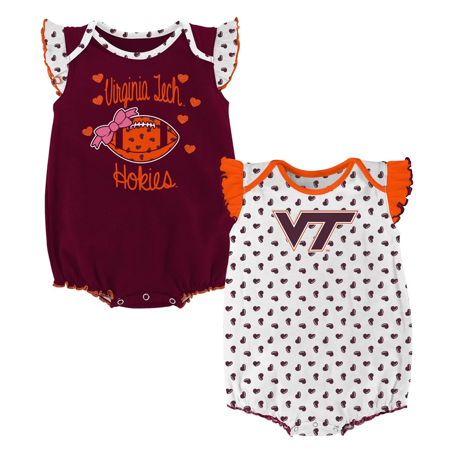 NCAA by Outerstuff NCAA boys Heart Fan 2 Piece Onesie Set