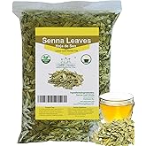 Natural Senna Leaves Hoja Sen Dried Herbal Leaves, Senna Raw Leaf, Hoja Sen Cut & Sifted Herbs, Non-GMO, Gluten-Free, Senna Alexandrina in a Resealable Bag (4oz)