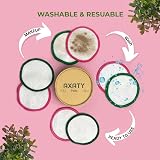 AXATY 3-Layer Reusable Makeup Remover Pads 20 Pcs Bamboo Cotton with Drawstring view 7