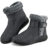 Diarilip Winter Snow Boots for Women: Comfortable Warm Fur Lined Ankle Booties Non Slip Waterproof Boots for Outdoor Walking