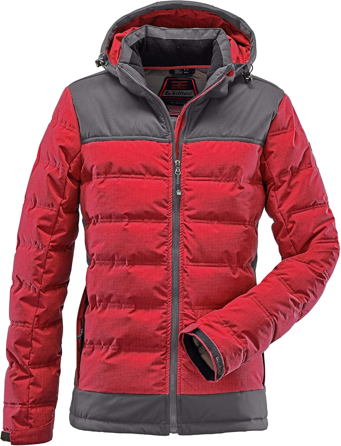 killtec Men's Ninou Quilted jacket/jacket in down look / winter jacket with zip-off hood: Amazon 