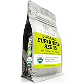 Spice Profile Organic Whole Coriander Seeds | 4 oz | Lab Tested | Whole Organic Coriander Seeds | Citrusy, Warm Flavor for Cu