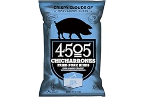 4505 Meats, Chicharrones Fried Pork Rinds, Sea Salt, 2.5 Ounce
