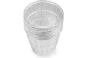 TYH Supplies 20 Pack Grease Bucket Liners | Compatible with Traeger Pro 575/780, Ironwood 650 & 885, 22 & 34 Series BBQ Grills BAC407z | Disposable Aluminum Grease Cup Liners | 5.7 x 5 x 4.33 Inch
