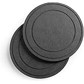 Relime Diatomaceous Earth Plant Saucer for Indoor, 2 Pack 8 inch, Instant Dry Pot Saucer, Plant Drip & Drainage Tray for Indoor, Stone Gray