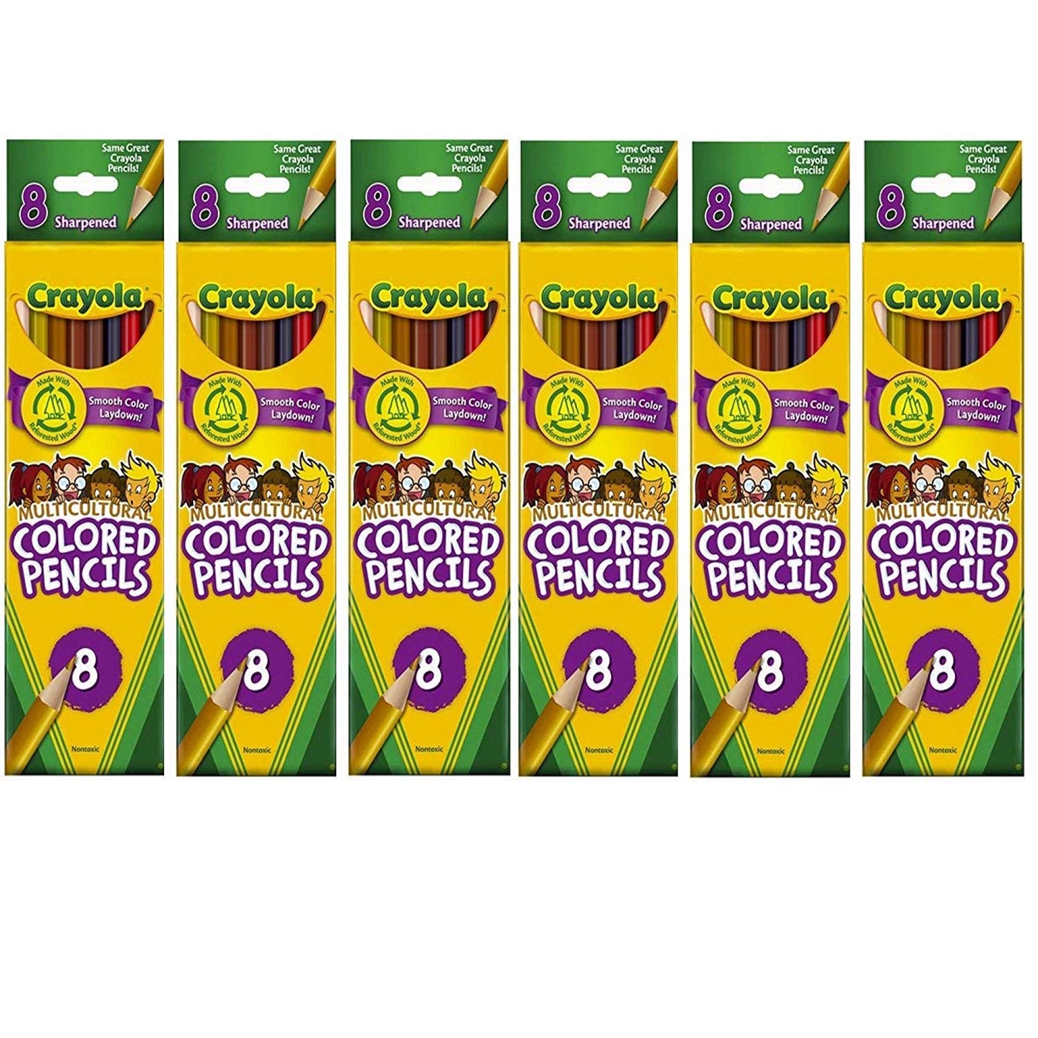 Buy CRAYOLA Multicultural Colored Pencils, 8 Assorted Skin Tone Colors