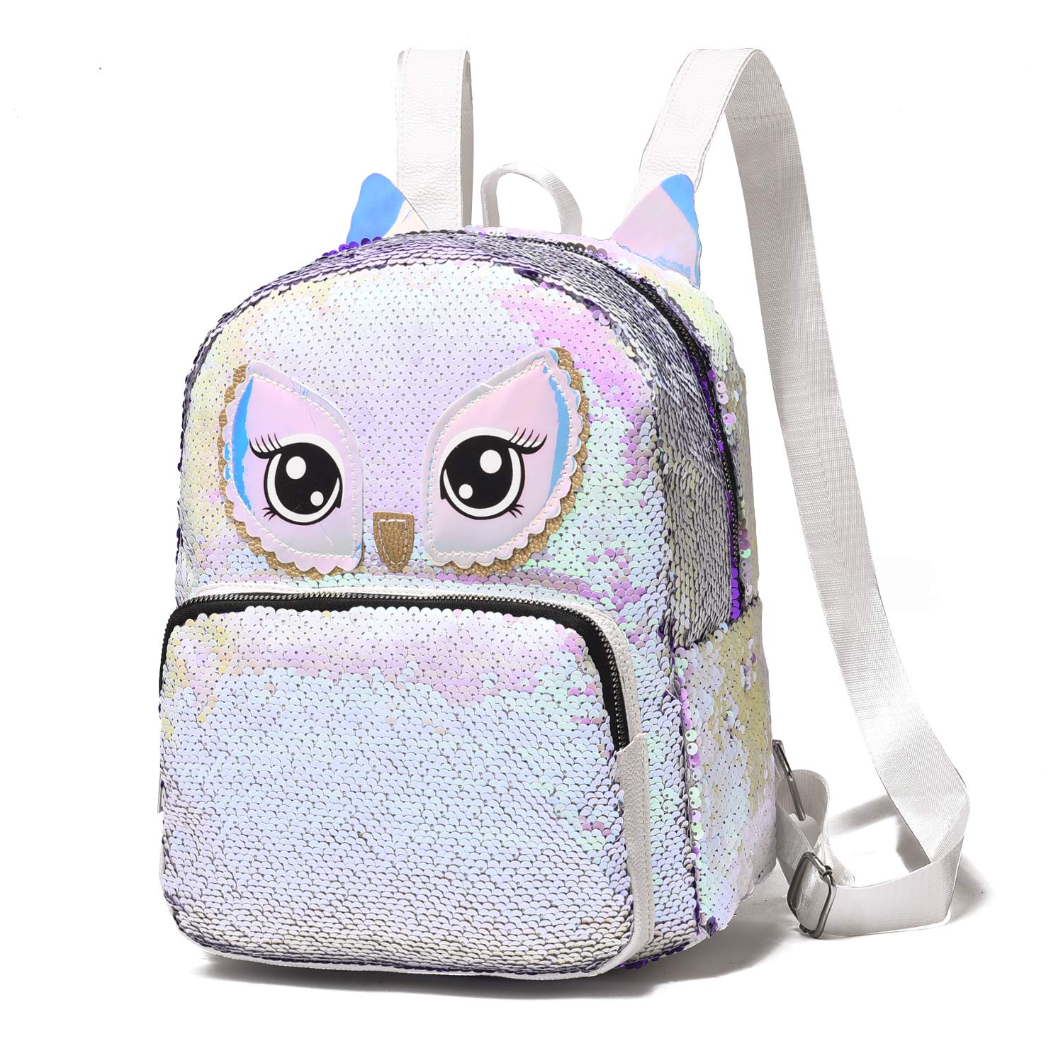 owl flip sequin backpack