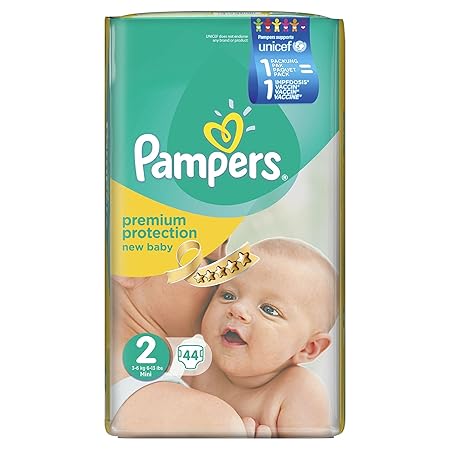 Pampers Windeln New Baby, Gr. 2 mini 3-6 kg, 1er Pack (1 x 44 Stück)