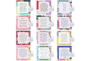 FuWeave 24 Pack Prayer Quilt with Cross Inside Christmas Stuffers Gifts Square Mini Pocket Prayer Quilt Christian for Cancer Patients Women Encouragement Cloth Scripture Religious Holiday (Fresh)
