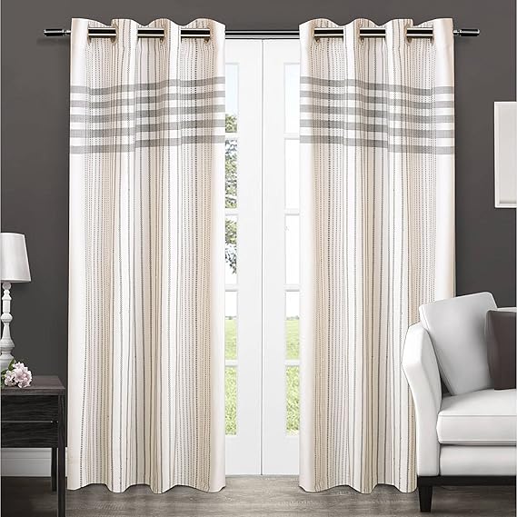 Dhrohar Cotton Eyelet Curtain Off White 7 Ft Amazon In