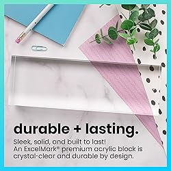 ExcelMark Blank Clear Acrylic Block