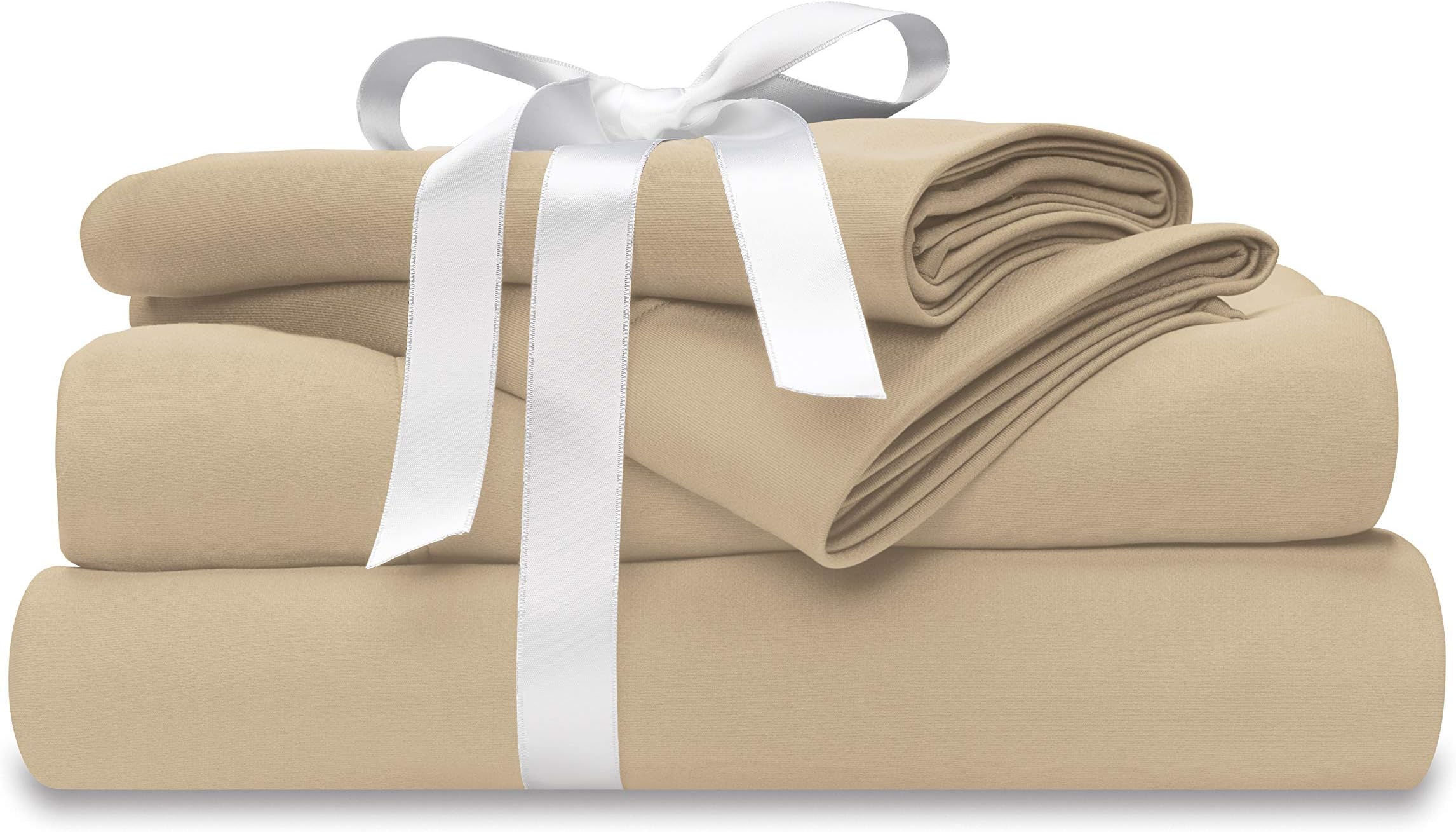 Wicked Sheets Moisture-Wicking + Cooling Bed Sheet Set/for Night Sweats & Hot Flashes (Queen, Standard Pocket, Beige)