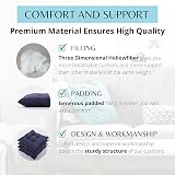 HAMO Dining Chair Seat Pad Cushions Set of 4 Navy 38x38 cm 15x15 view 3