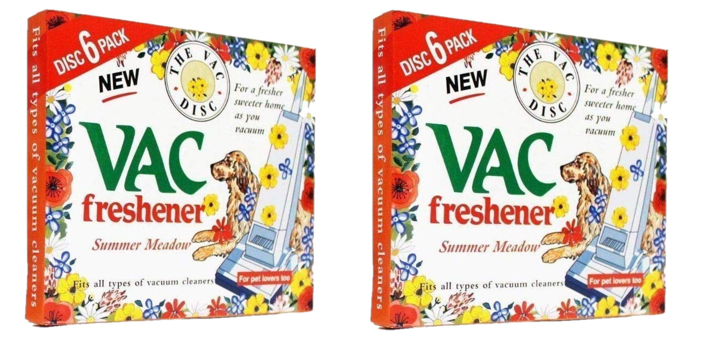 FIND A SPARE 2X Pack Vac 12 Fresheners Summer Meadow Extra Strength Powerful Scent For All Vacuum Hoover Handheld Bagless And Bagged Cleaners Pet Lovers