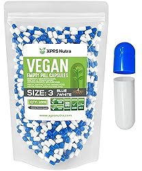 XPRS Nutra Size 3 Empty Capsules - 1000 Count Empty