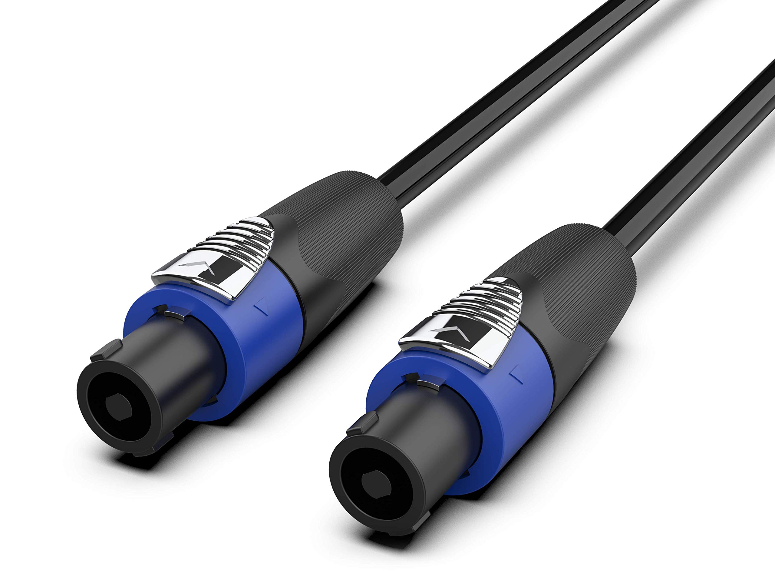 Audibax Silver Speakon to Speakon Cable - Quality Speakon Connectors - Length 10 Meters - Number of Pins 1 - PVC coating for high durability - Maximum Insulation - Diameter 6 mm