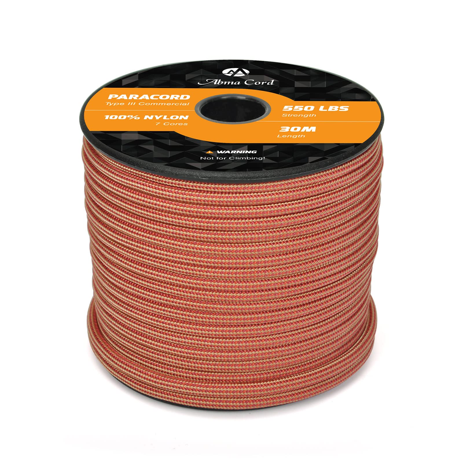 Abma Cord Paracord 550 4mm Nylon Rope Type III 7 Strands Parachute Cord - Max. 250kg (550lbs)