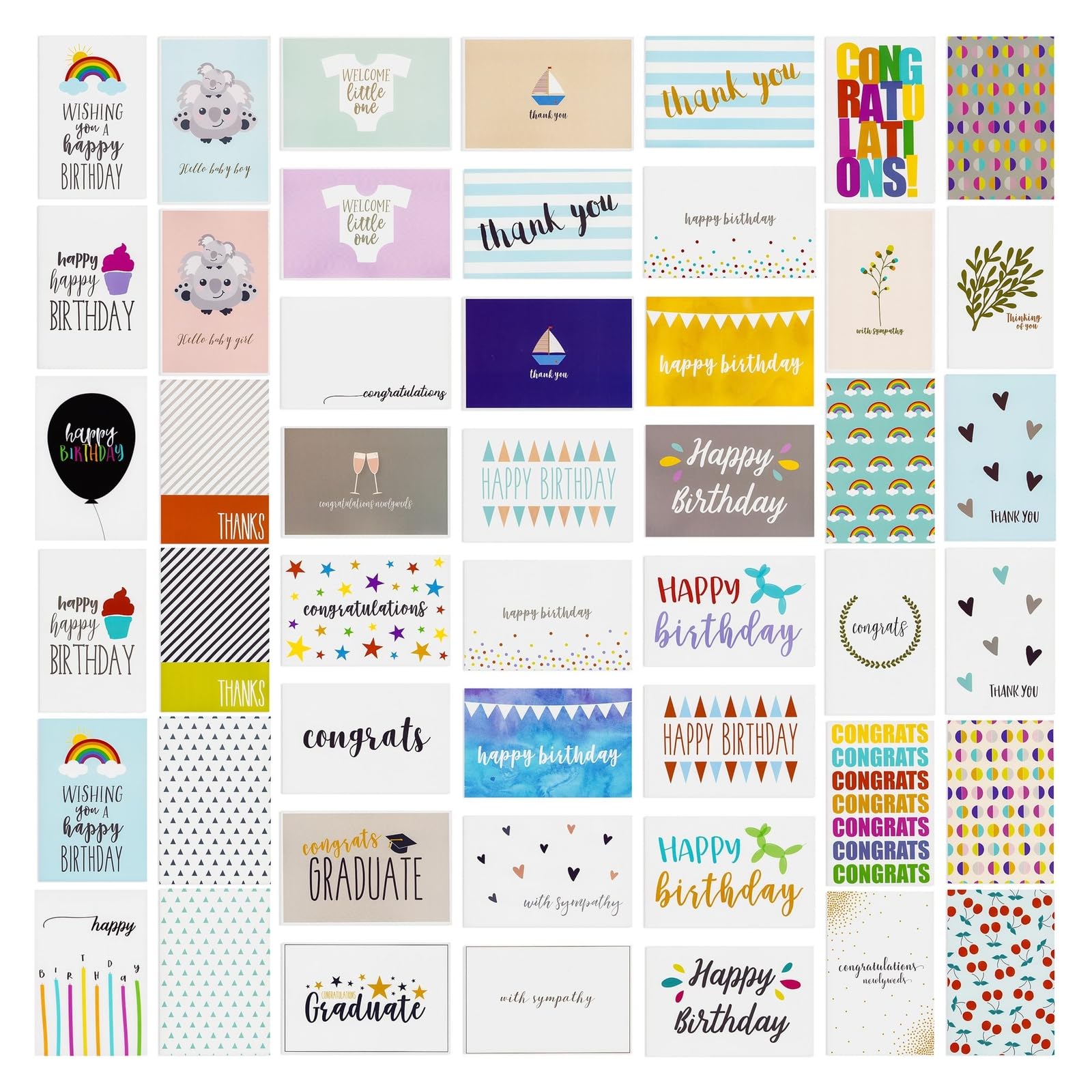 Photo 1 of Best Paper Greetings All Occasion Greeting Card Assortment Box - 144 Pieces, 4 x 6 In, Multi-Color & Envelopes Included - Boxed Card Assortment for Birthday, Baby Shower, Sympathy & Thank You
