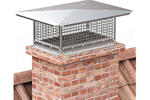 YITAHOME Chimney Cap, 13" x 21" Chimney Cover for Outside, 304 Stainless Steel Fireplace Chimney Caps with Adjustable Metal Strips, Screws & Gloves