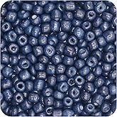 6/0 Craft Glass Seed Beads Bulk, 4mm 1000 Pcs Colorful Bracelet Beads Small for Jewelry Making, Waist, Hair, Neckalce Ring Earring DIY Art (Dark Blue)