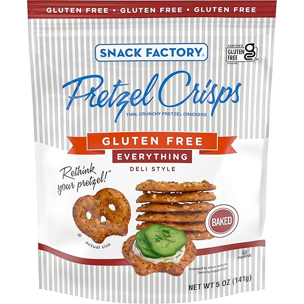 SNACK FACTORY PRETZEL CRISPS, GLUTEN FREE EVERYTHING FLAVOR,...
