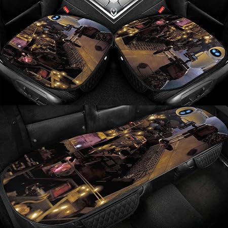 Amazon ウォーリー 3 環境 人気 車のアイスシルククッションのスリーピースセット ファッション シートクッション ユニバーサル 車の座布団 4シーズン対応 通気性カーシートクッション 3d三次元メッシュ ポリエステル クッション スリーピースカーアイスシルク