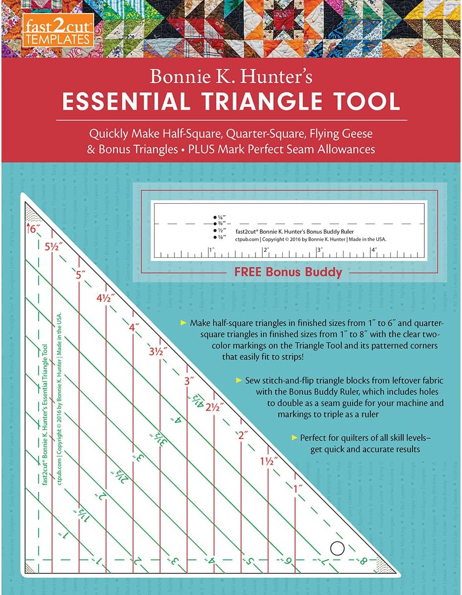 Wall Décor - C&T PUBLISHING Essential Triangle Tool, 30.48 x 24.13 x 0.43 cm, Multi-Colour