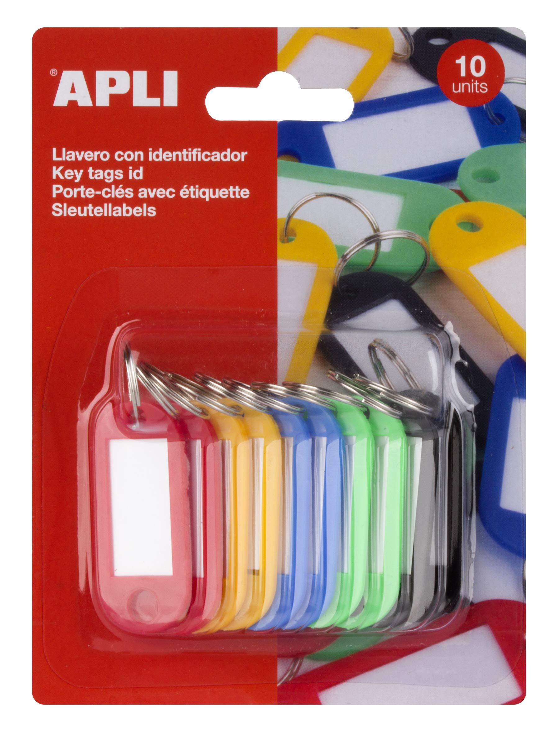Apli - Keyring, Assorted Colour, Pack of 10 (17131)