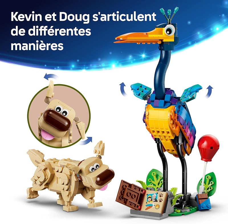 ǀ Disney et Pixar Kevin et Doug - Jouets - Chien Golden Retriever & Oiseau Exotique - Idée de Décoration de Chambre d'enfant DIY - Cadeau d'anniversaire Fille 9 Ans ou Fans du Film Là-Haut 43290 — photo 7 sur 8